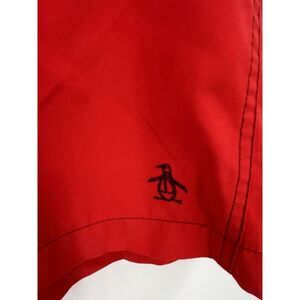 Original PENGUIN Shorts Mens 38 Munsingwear Volley Red Swim Beach Pool Lake‎